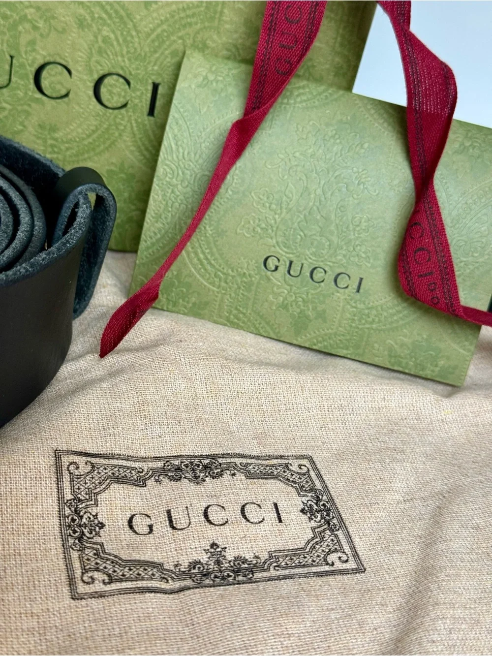 Authentic Gucci Kingsnake GG Buckle Leather Belt | Box, Dust Bag Included